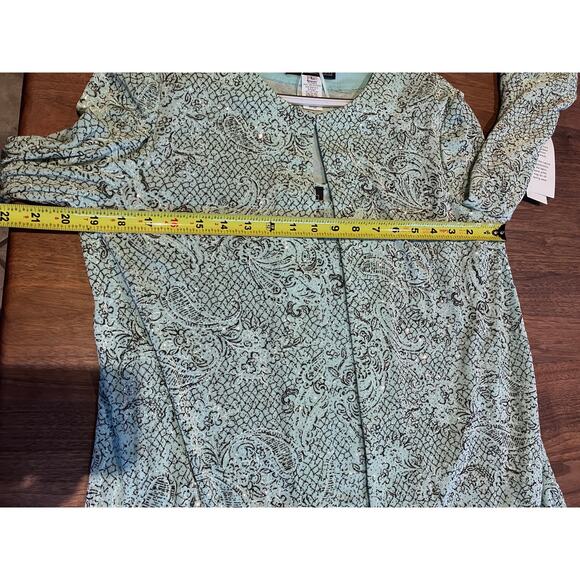 Alex Evenings Blue Paisley Twinset Size Large NWT - Picture 9 of 12